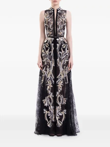Rochie Saiid Kobeisy din dantelă negru