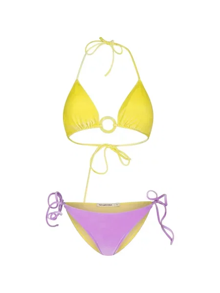 Dviejų dalių maudymosi kostiumėlis Paramidonna velvetinis geltona