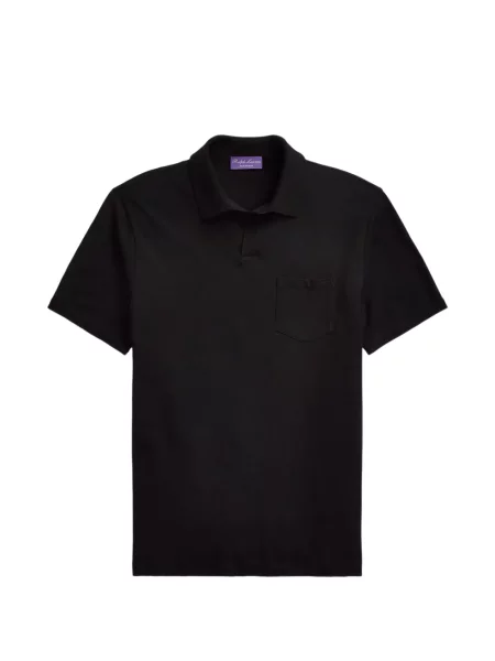 Tricou polo Polo Ralph Lauren cu autograf cu 5 buzunare în carouri gri