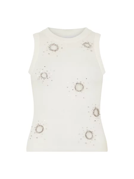 Top Des Phemmes na ramiączkach biały