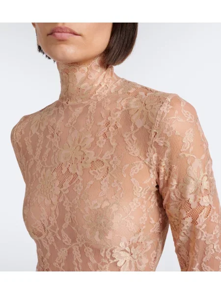 Body Valentino din dantelă bej