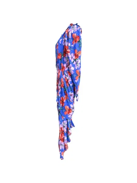 Rochie Magda Butrym cu model floral cu imagine albastru