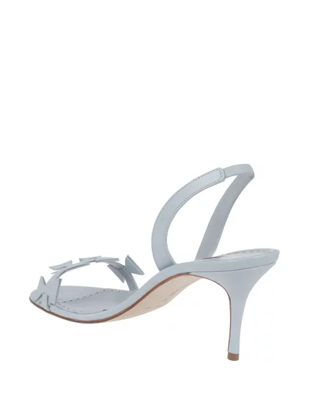 Sandale Manolo Blahnik cu funde slingback albastru