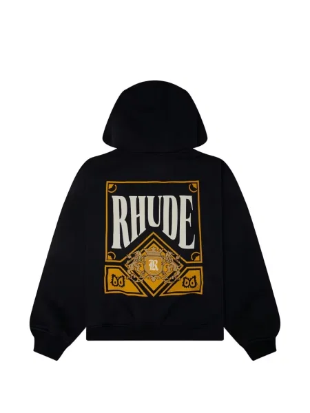 Hanorac cu glugă Rhude cu imagine negru