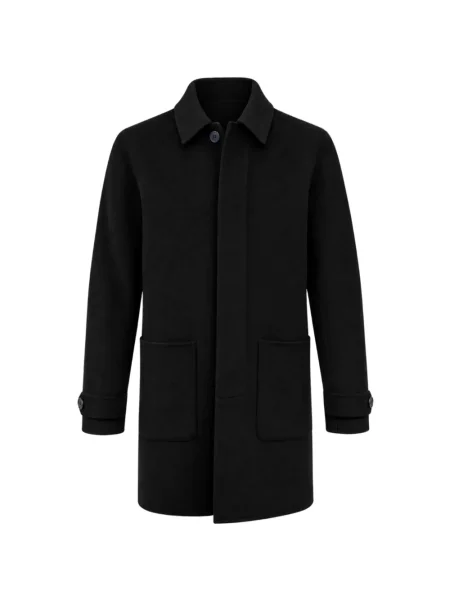 Palton Franzese Collection de lână negru