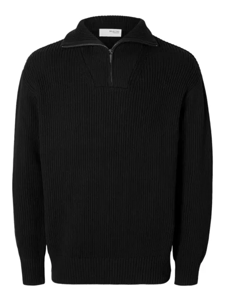 SELECTED Pulover SLHDry' negru