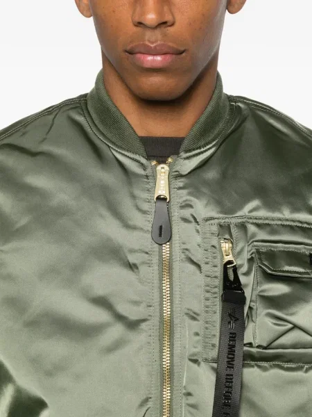 Vestă cu fermoar Alpha Industries verde