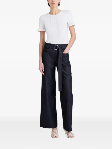 Cu centură pantaloni Proenza Schouler White Label alb