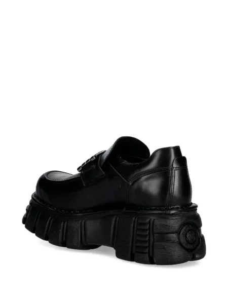 Pantofi loafer New Rock cu platformă negru
