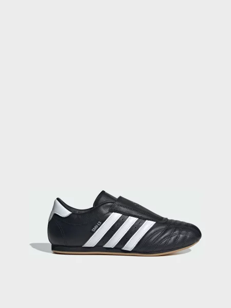 Кожаные кроссовки Adidas черные