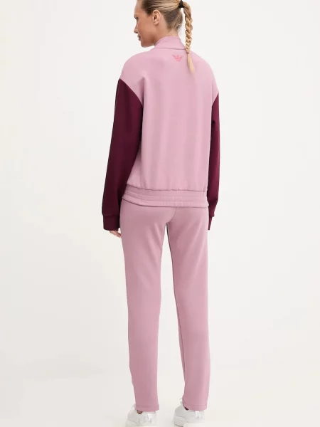 Костюмные брюки Ea7 Emporio Armani розовые