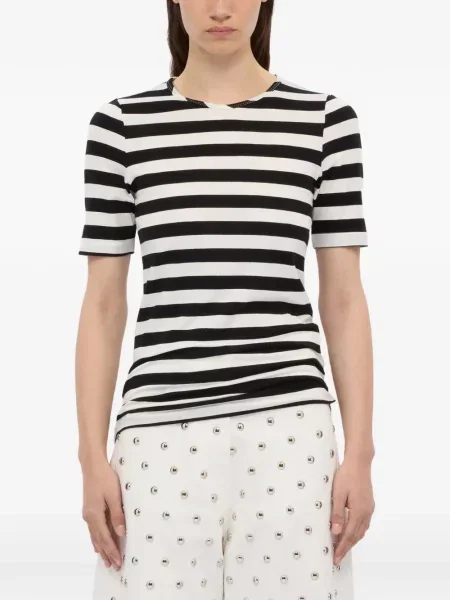 Tricou cu dungi Msgm cu dungi negru