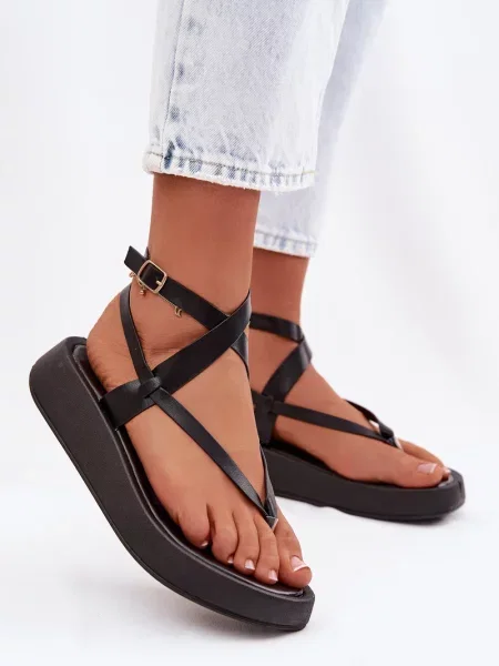 Japonke Boto s platformo črna