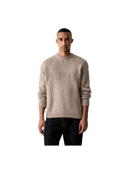 A.P.C. pull george sweter wełniany beżowy