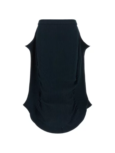 Fustă midi Issey Miyake tricotate albastru