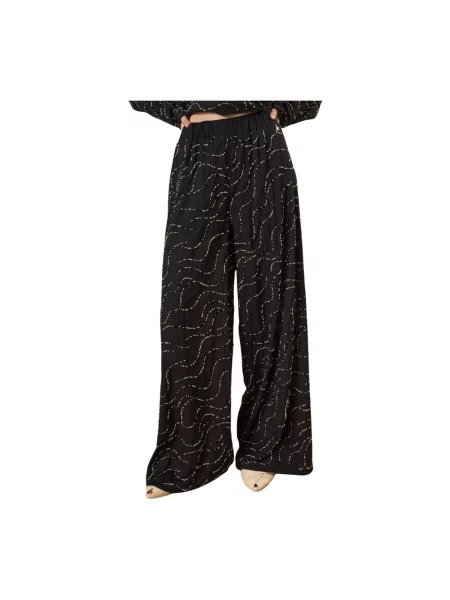 Spodnie Souvenir z koralikami czarne