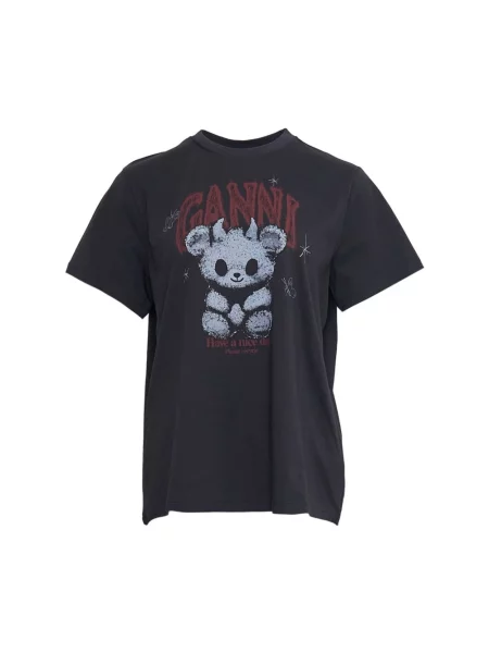 Koszulka Ganni typu teddy brązowa