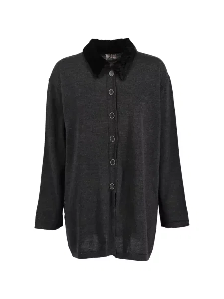 Gulerat cardigan Mondrian negru