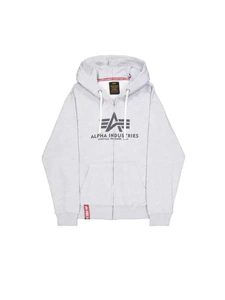 ALPHA INDUSTRIES Tepláková bunda Basic svetlosivá