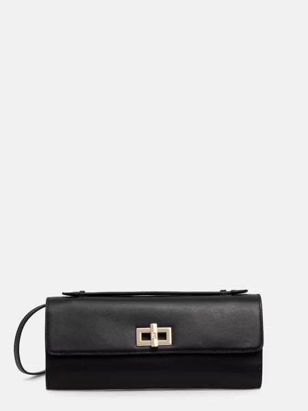 Furla pisemska torbica usnjena Clara Crossbody Clutch črna