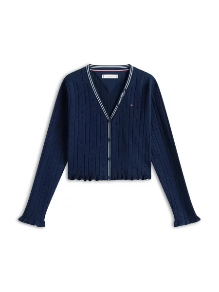 Tommy Hilfiger kardigan za djecu od pamuka plava