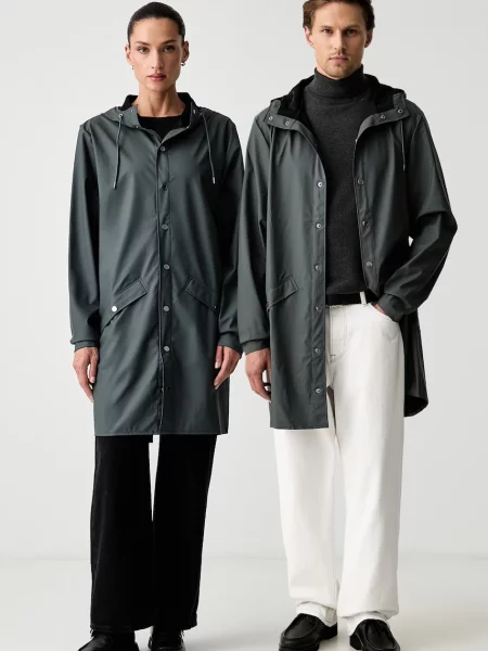 Rains kurtka przeciwdeszczowa Long Jacket W3 szara