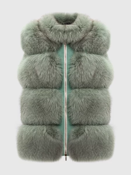 Жилет з хутра лисиці Florence Mode зелений