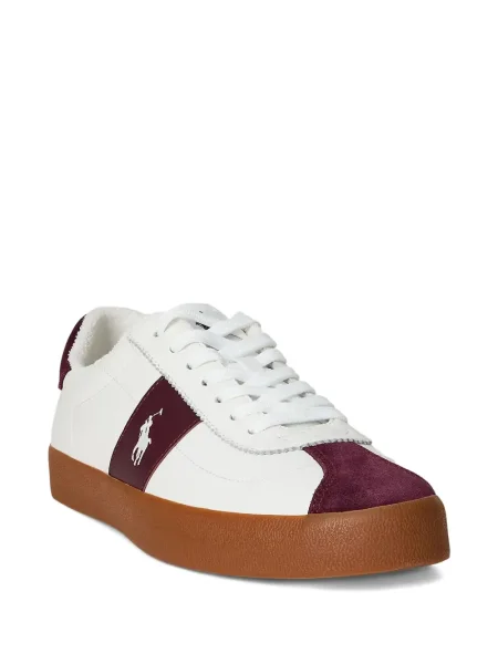 Zvonové prošívané tenisky Polo Ralph Lauren bílé