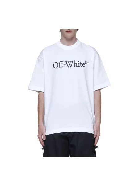 T-shirt Off-White Big Bookish Skate S/S Tee White Black S biała