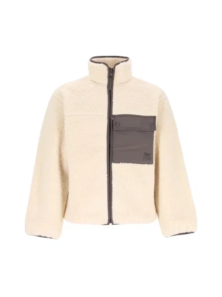 Kurtka Maison Kitsune beżowa