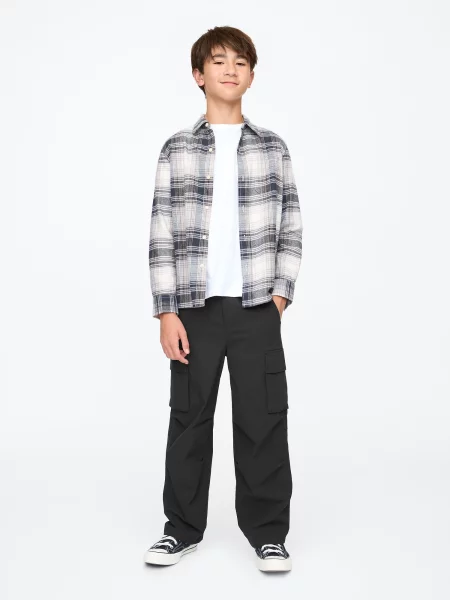 Pantaloni cargo copii Gap gri