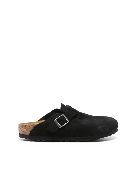 Klapki Birkenstock skórzane czarne