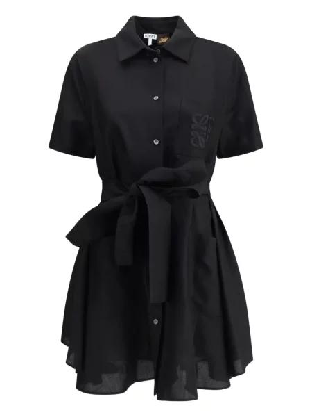 Sukienka koszulowa Loewe garniturowa czarna