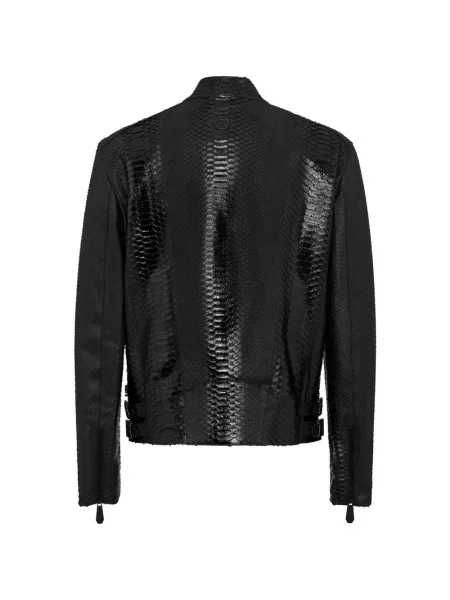 Geanta de piele Philipp Plein negru