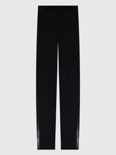 Штани з вовни Versace чорні