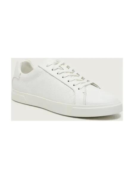 Calvin Klein Sneakers cu adaos de piele alb