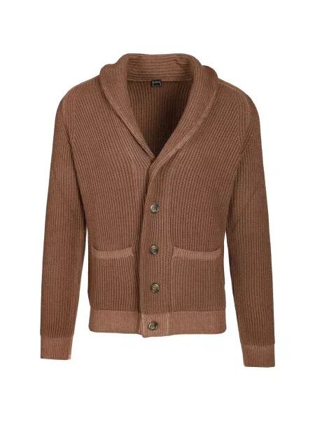 Gulerat cardigan Fedeli tricotate maro