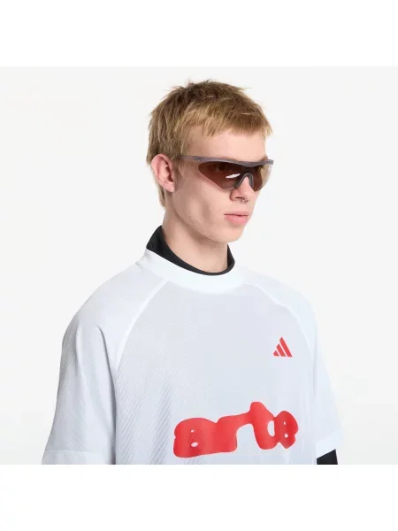 Тениска с дълъг ръкав Adidas Originals от джърси бяло