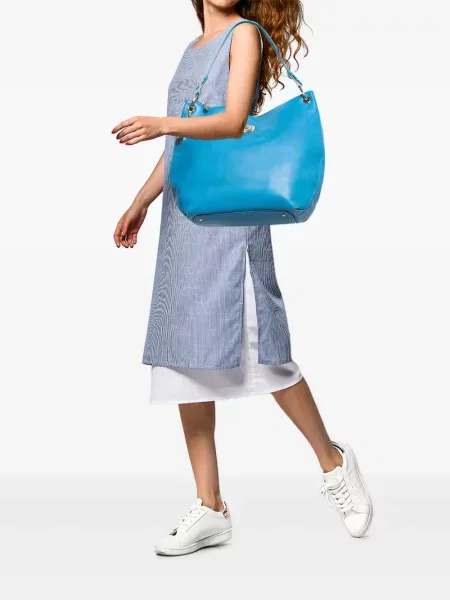 Kožená retro kožená taška Dkny Vintage modrá
