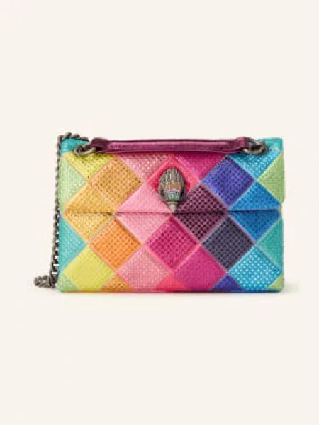 Kurt Geiger Torba Na Ramię Z Kamieniami Ozdobnymi pink niebieska