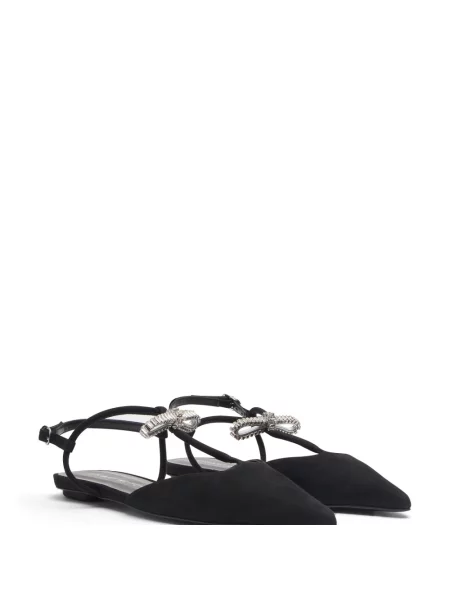 Balerinki Stuart Weitzman skórzane czarne