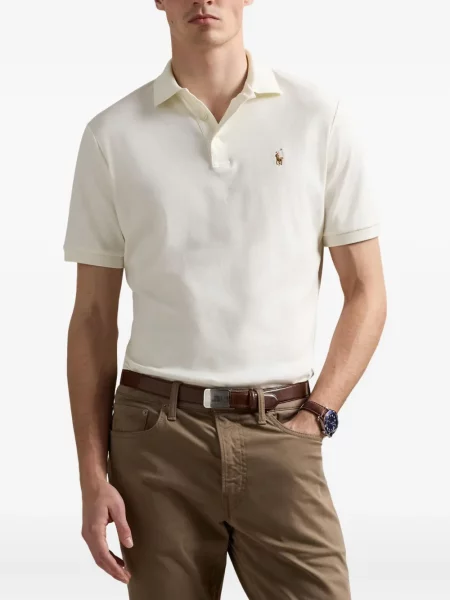 Semišové boxerky Polo Ralph Lauren s kapucí s přezkou bílé