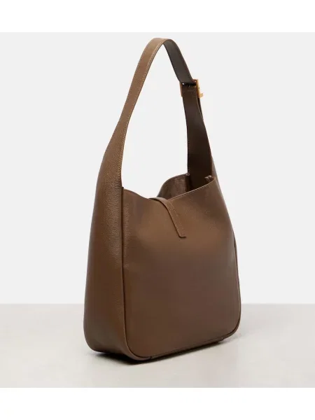 Geanta de piele Saint Laurent din piele maro
