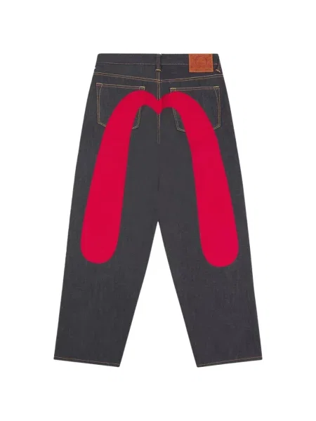 Blugi Evisu cu imagine albastru