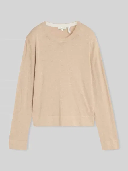 Sweter krój regular fit z mieszanki bawełny z dodatkiem jedwabiu Tom Tailor biały