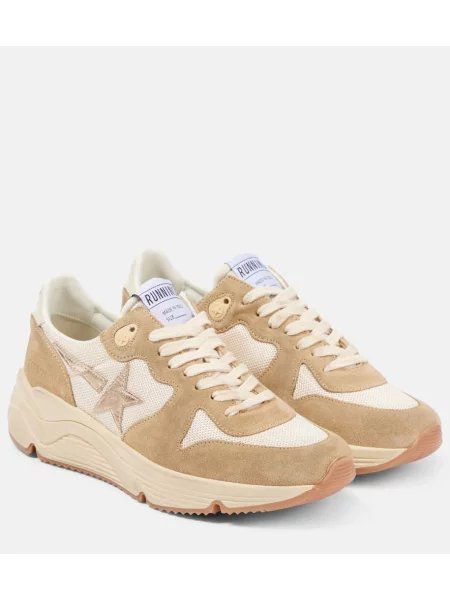Sneakerși Golden Goose Running Sole din piele alergare auriu