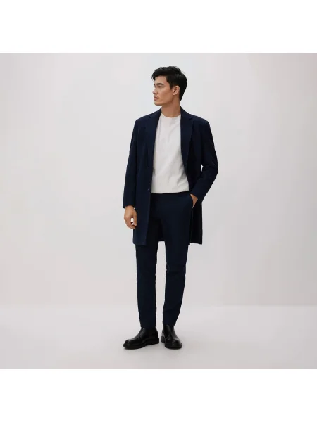 Reserved Chino slim fit nadrág tengerészkék
