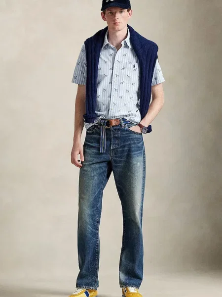 Сорочка Polo Ralph Lauren regular комір button-down синій