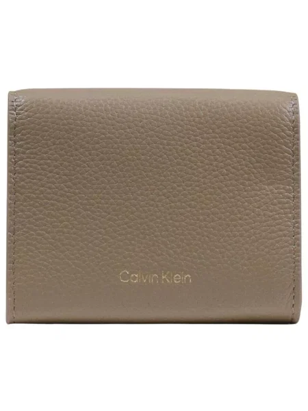 Kožni novčanik Calvin Klein smeđa
