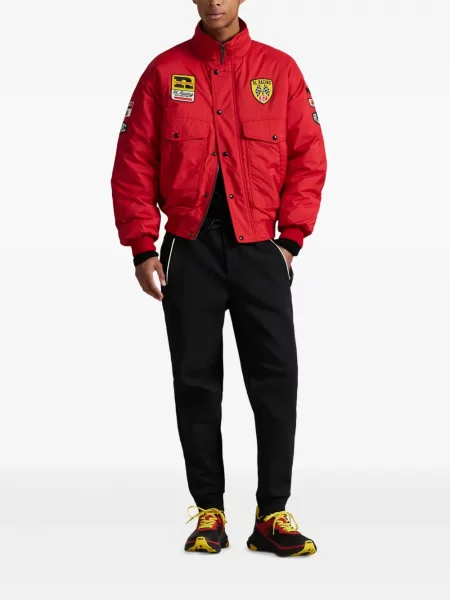 Slip de baie Polo Ralph Lauren alergare cu cordon cu imagine alb